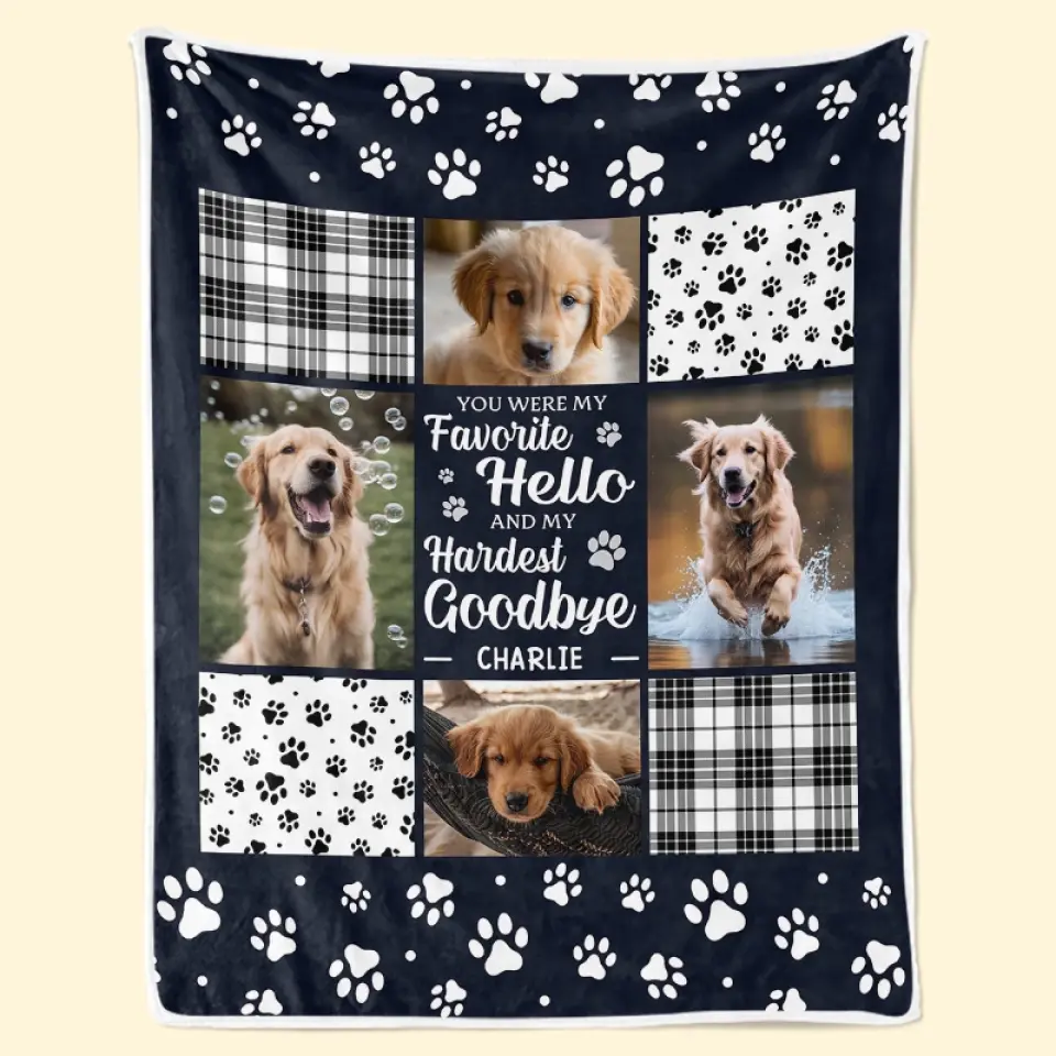 Custom Photo You Were My Favorite Hello And My Hardest Goodbye - Memorial Personalized Custom Blanket