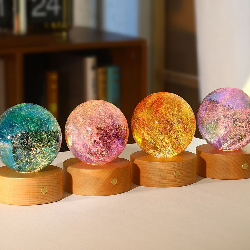 3D Colorful Carved Crystal Ball Night Light Wonderful Gift for Family