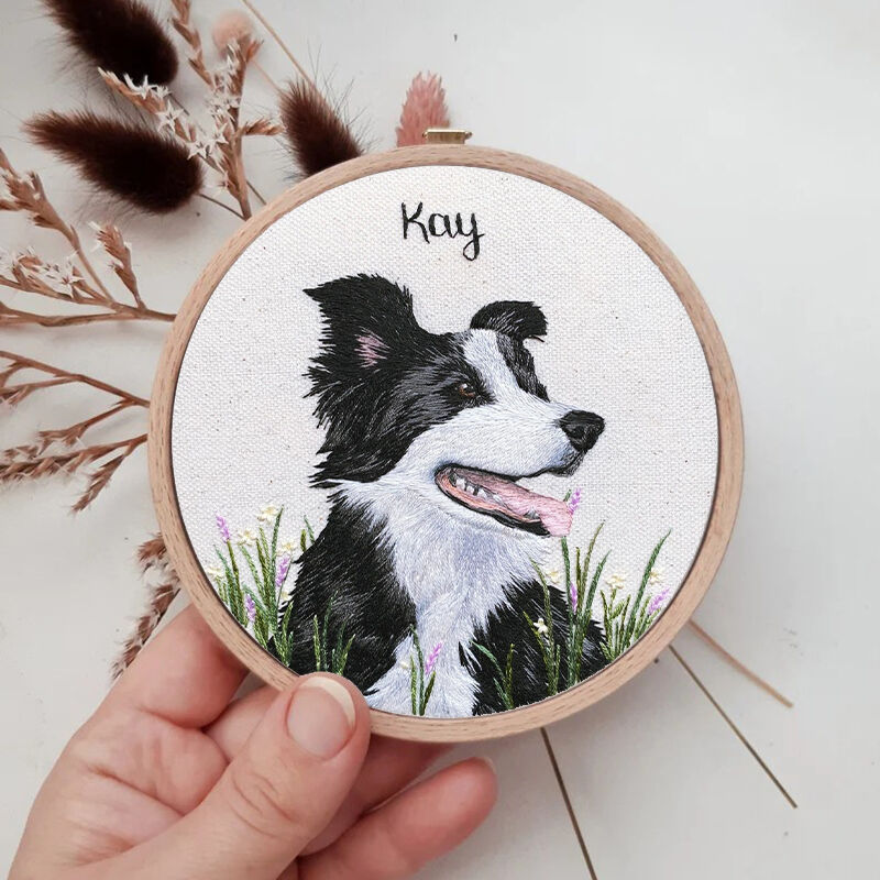 Personalized Embroidery Hoops Custom Pet Photos For Pet Lovers