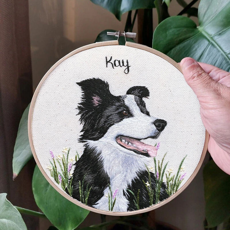 Personalized Embroidery Hoops Custom Pet Photos For Pet Lovers