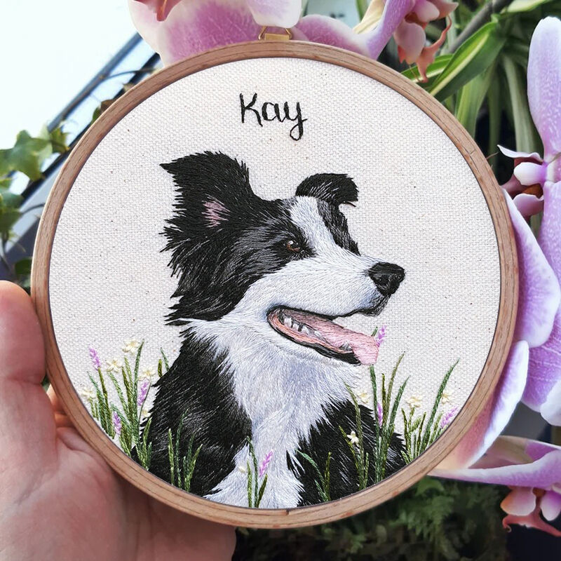 Personalized Embroidery Hoops Custom Pet Photos For Pet Lovers