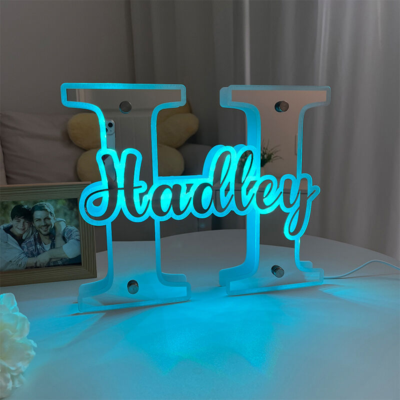 Personalized Mirror Lamp Name and Initials Cool Christmas Gift