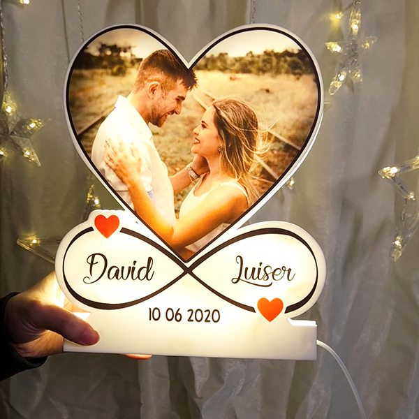 Personalized Infinite Love Acrylic Night Light