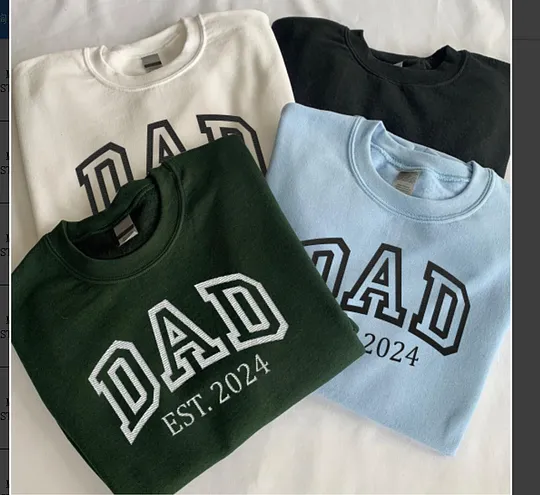 Custom Dad Est with Kids Names T-shirt , Sweatshirt
