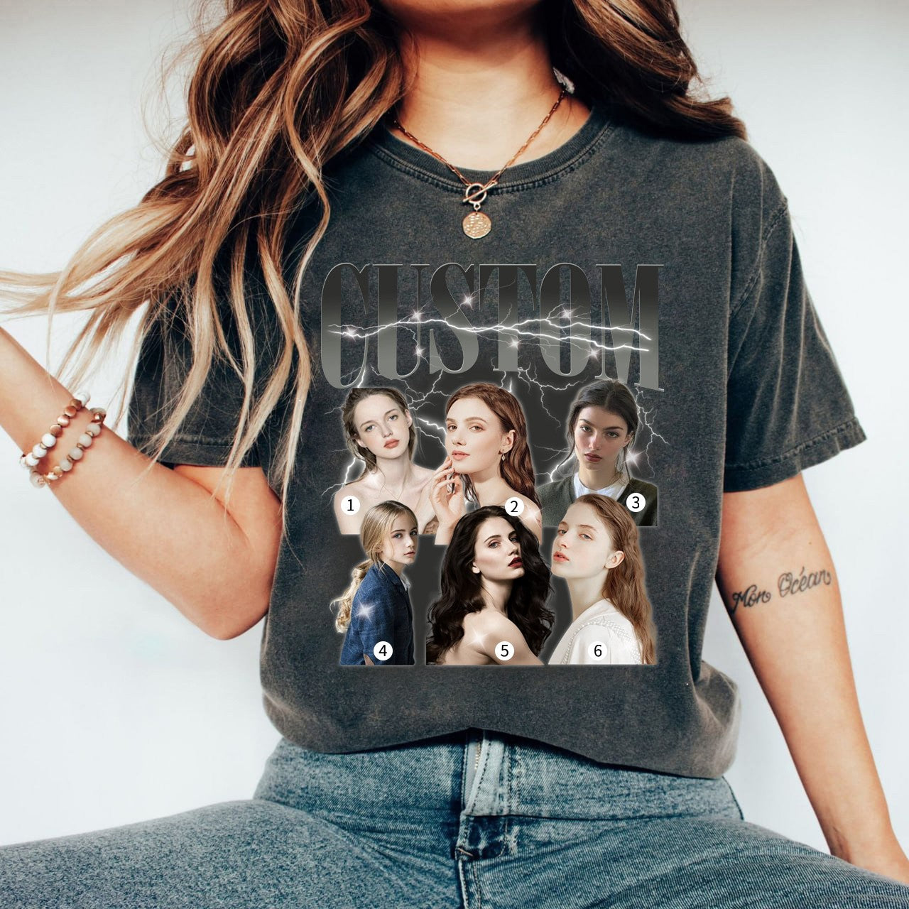 6 Photos Custom Vintage Tee