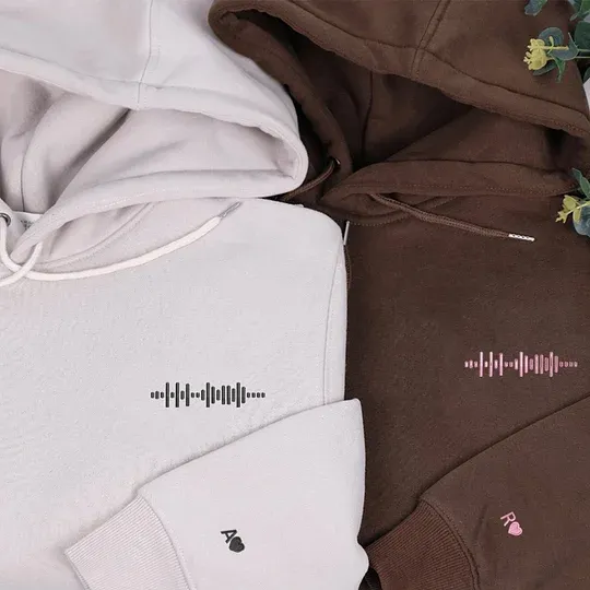 Custom Scannable Music Code Embroidered Sweatshirt 