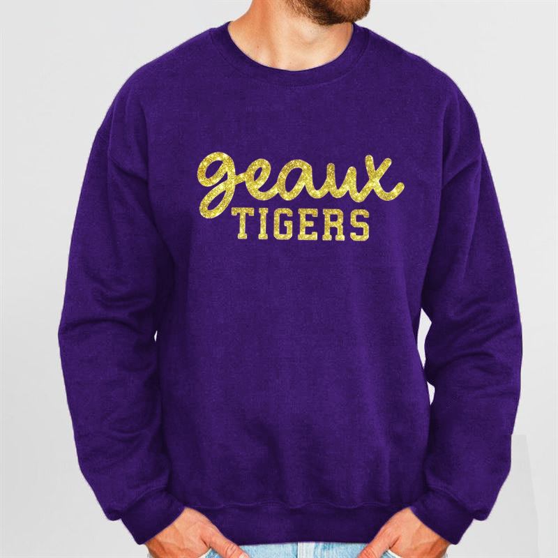 Geaux Tigers Louisiana Football Shirt GLITTER T-shirt - Geaux - Tigers Game Day Shirt
