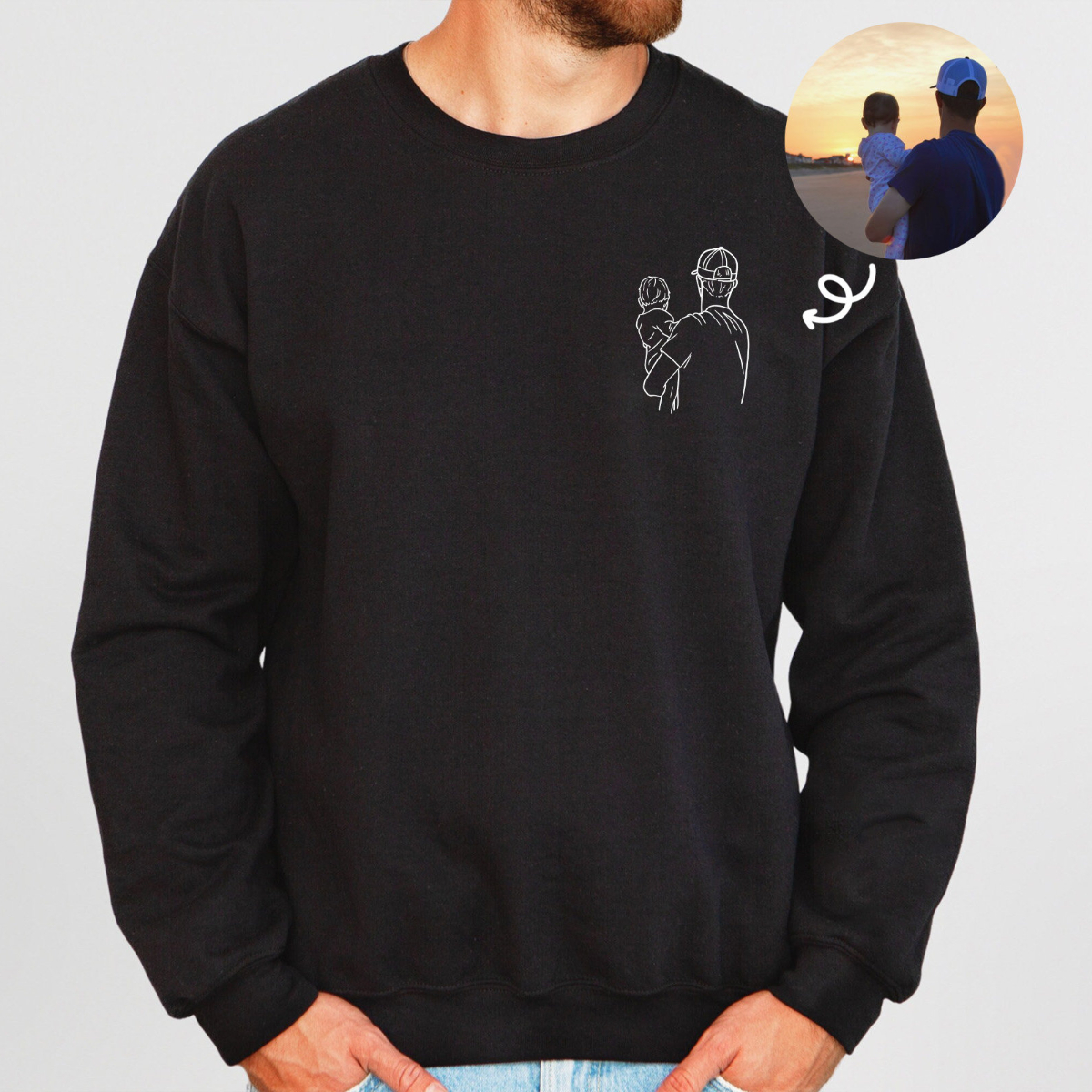 Custom Photo Portrait Printing Shirt - Gift For Dad