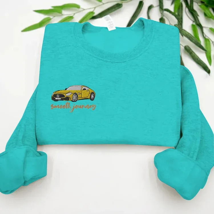 Classic Car Embroidered Sweatshirt Show Your Car Passion Sweatshirt