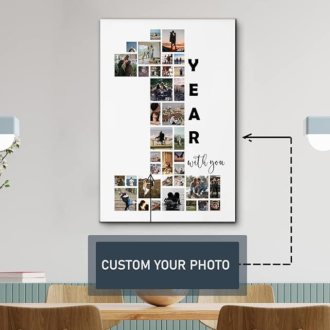Personalized 1st Anniversary Canvas