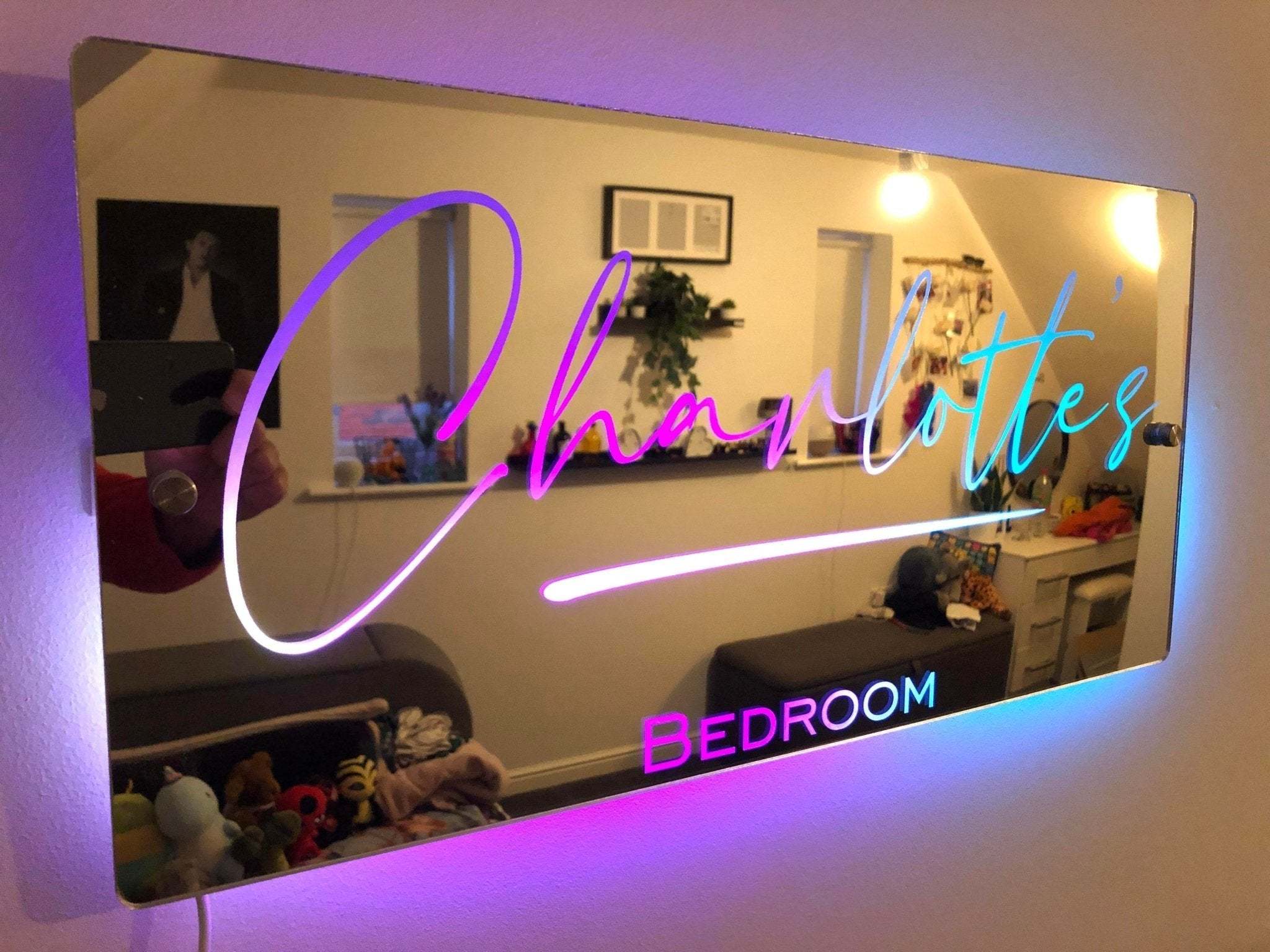 Custom Name Mirror - Light Up Mirror