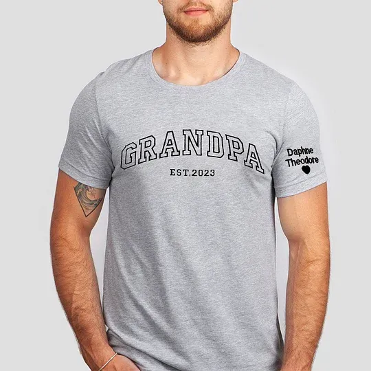 Custom Dad Embroidered Sweatshirt, Shirt With Kids Names, Grandpa Hoodie, Gifts For Dad, Fathers Day Shirt, Father's Day Gift, Daddy Gift