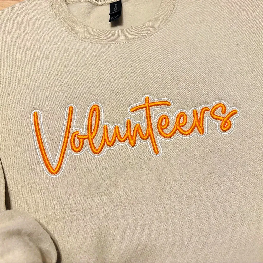 Custom 3D PUFF Embroidery Team Sweatshirt, School Spirit Wear, School Mascot