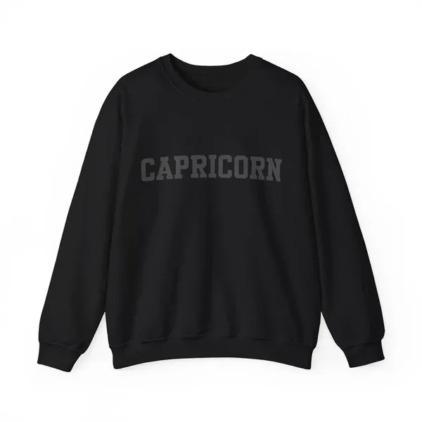 ♑Custom Zodiac Puff Print Crewneck-Capricorn Sweatshirt