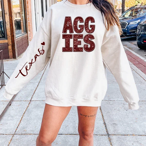 Personalized Sequin Applique Gameday Sweatshirt