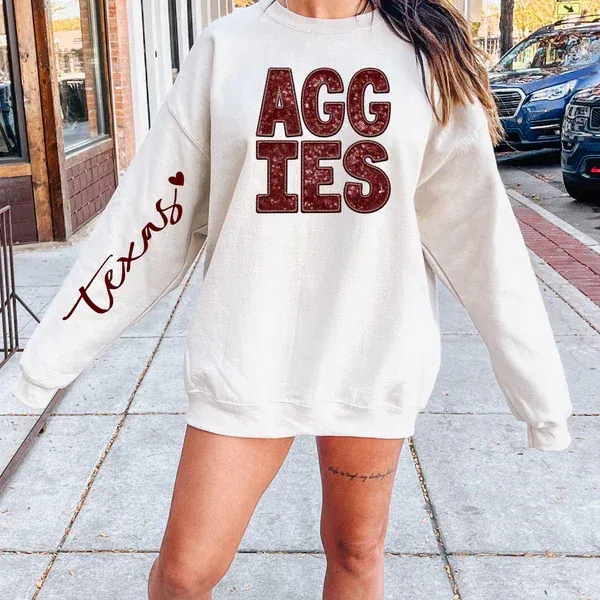 Personalized Sequin Applique Gameday Sweatshirt