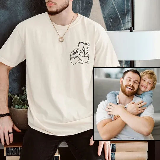 Dad and me-Custom Photo Shirt For Dad,Gift for Papá