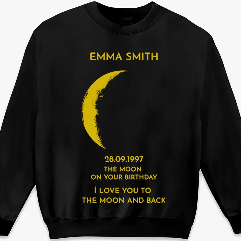 Custom Couple Art Sweatshirt/ REAL MOON PHASE SWEATER
