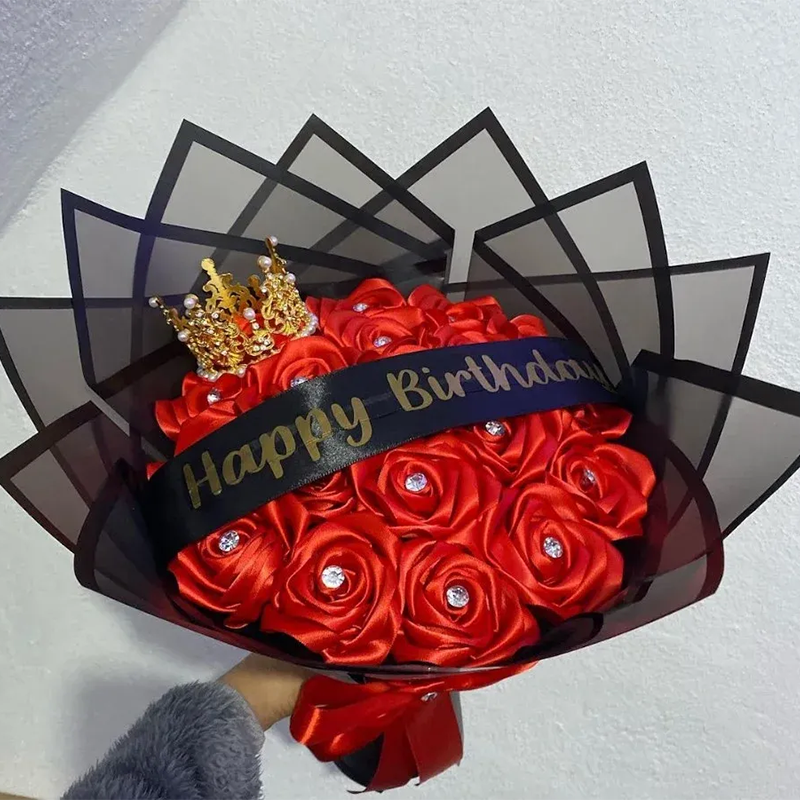 💕Eternal Roses - HandMade From Satin Ribbon(Never Wither)