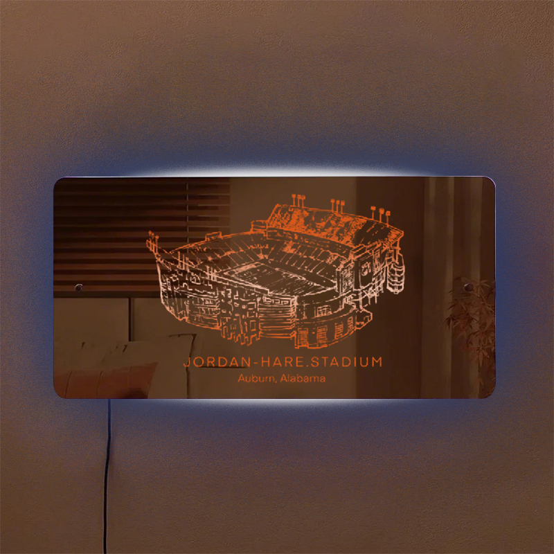 Jordan-Hare Stadium Mirror Light - Gifts for Sports Lovers