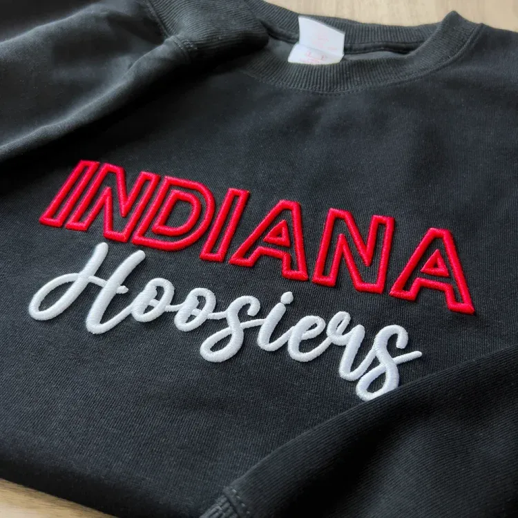 Custom 3D PUFF Embroidery College Team Sweatshirt