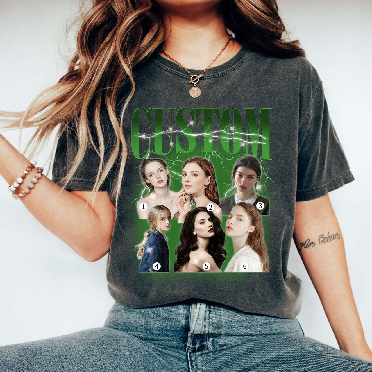 6 Photos Custom Vintage Tee