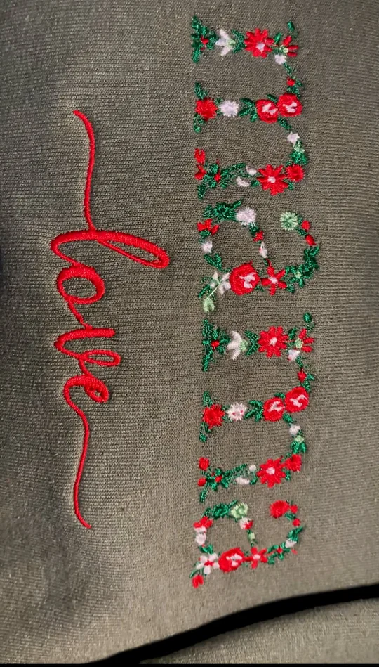 Custom Mama Love Embroidered Bow Shirt
