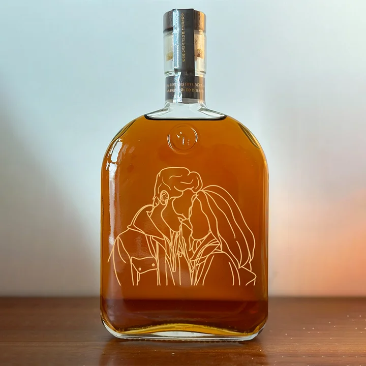 Custom Family & Couple Photo Whiskey Bottle