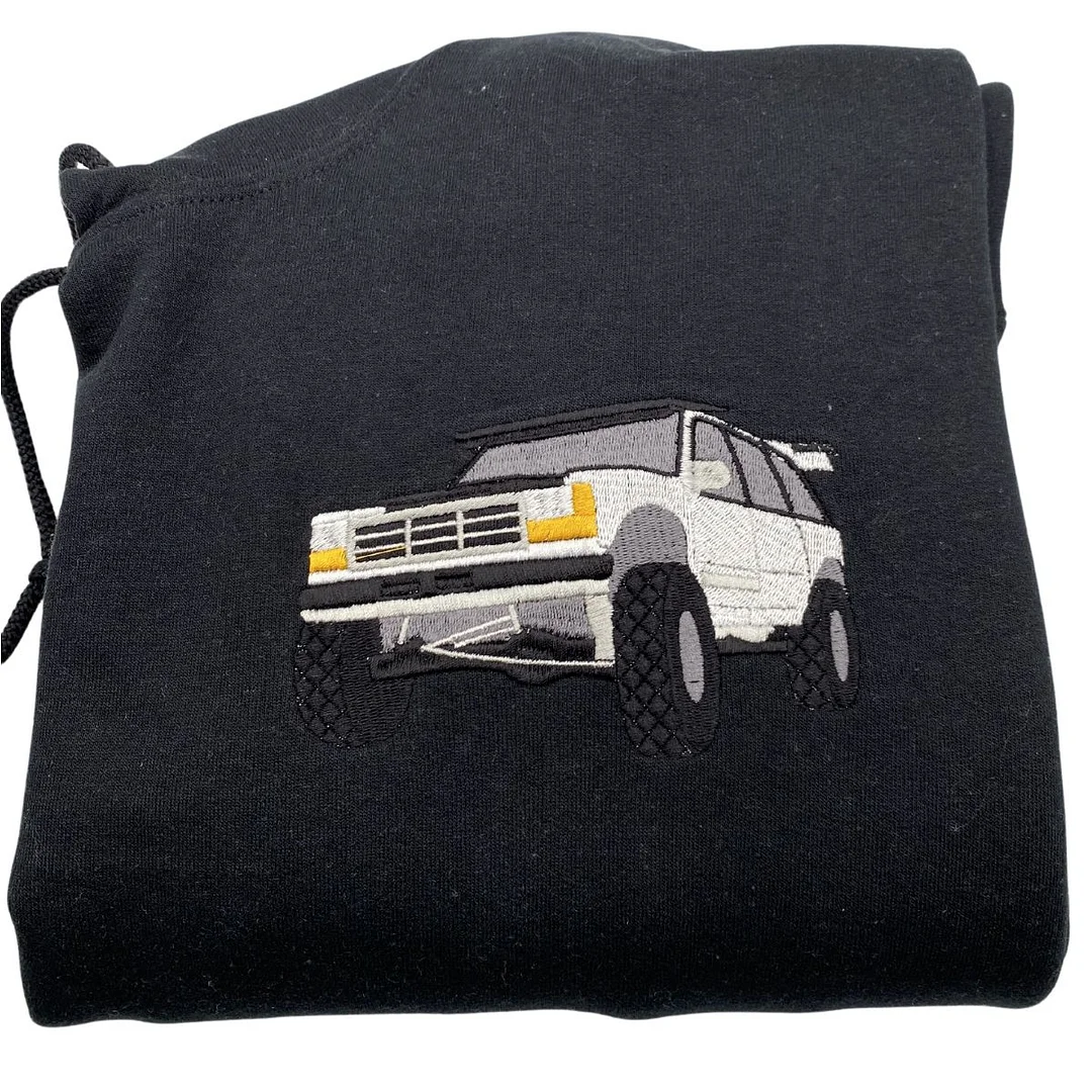 Personalized Car Embroidered Hoodie from Your Photo