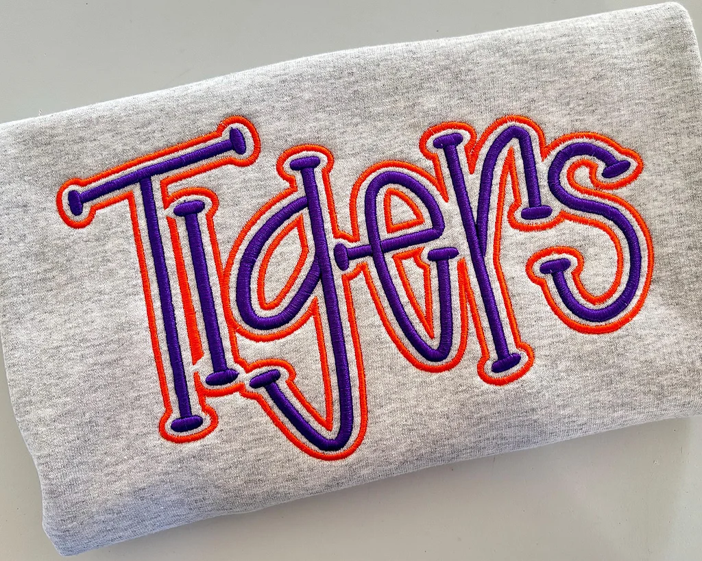 Custom Cropped Double 3D Puff Embroidered Sweatshirt