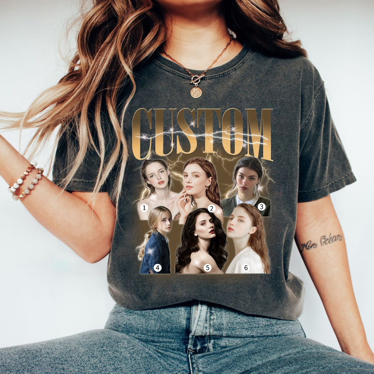 6 Photos Custom Vintage Tee