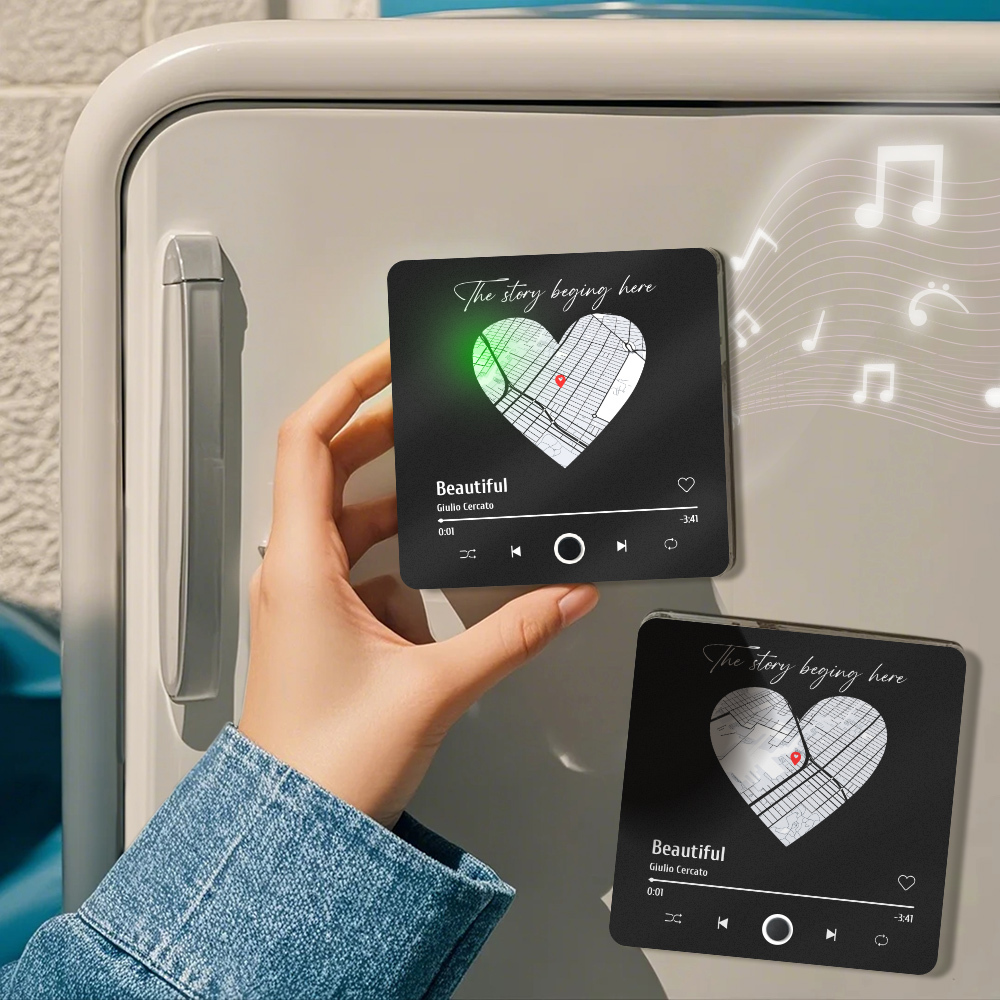 Customized Music Fridge Magnet Personalized Photo Fridge Magnet Can Play Songs and Adjust Volume