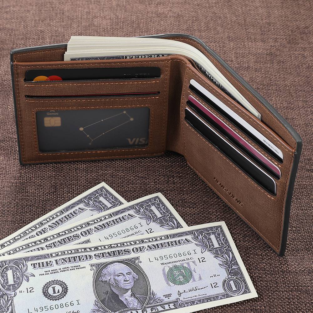 Father's Day Gifts Custom Wallet Personalized Fists Wallet Men's Bifold Wallet for Dad