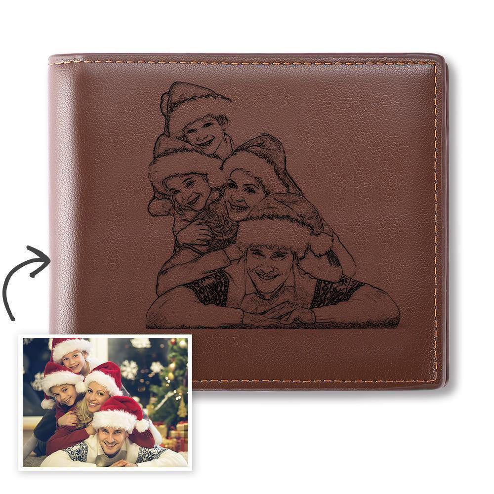 Photo Engraved Wallet Gift for Men Memorial Gifts