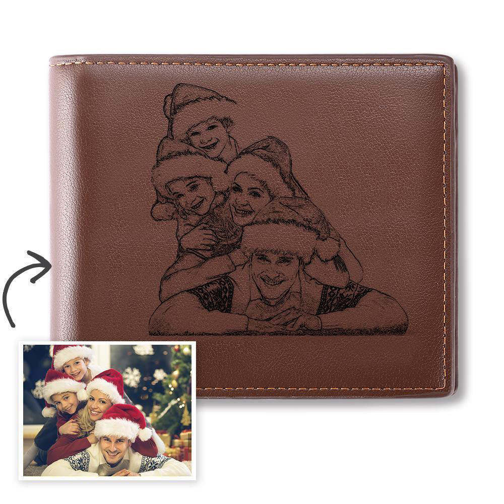 Photo Engraved Wallet Gift for Men Memorial Gifts