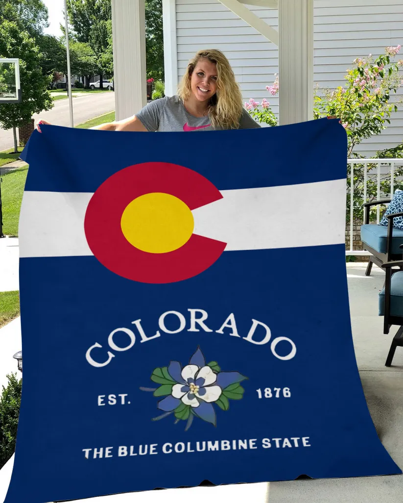Custom Colorado Flower/ Flag Blanket