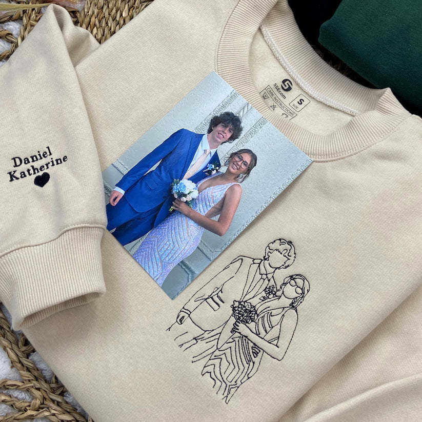 Custom Portrait From Photo Sweatshirt Hoodie