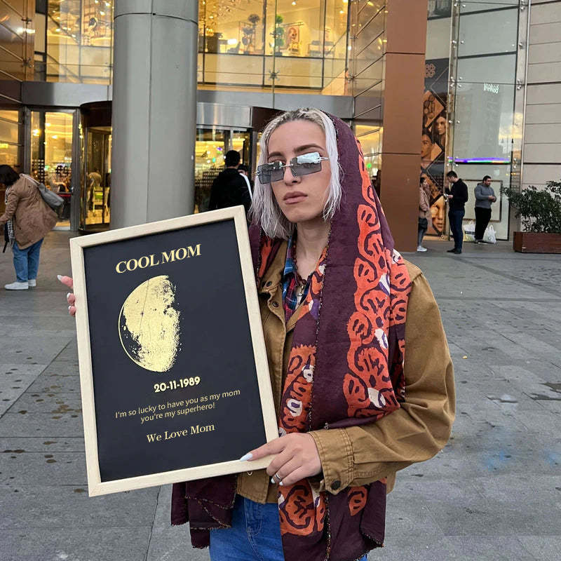 Custom Moon Phase With Custom Text - Commemorative Gift