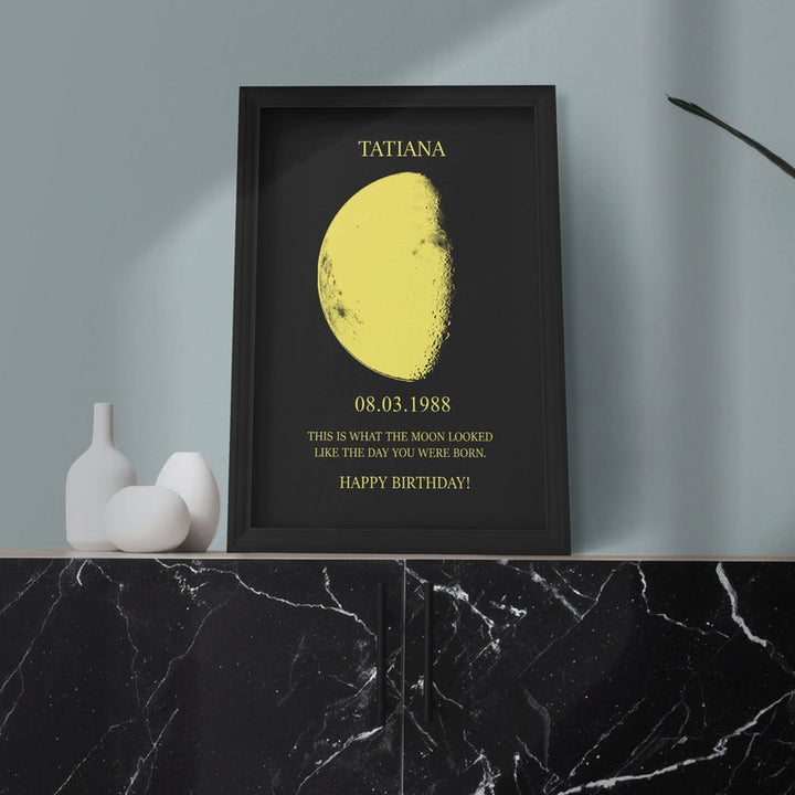 Custom Moon Phase With Custom Text & Date - Commemorative Gift
