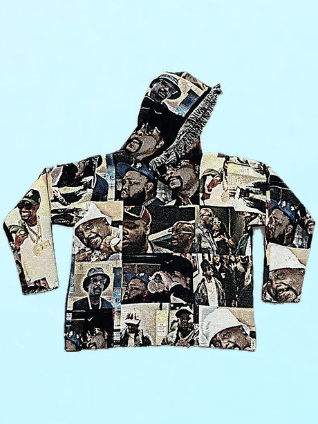 Custom Vintage Photo Uncle Dee/Rod Wave Tapestry Hoodie