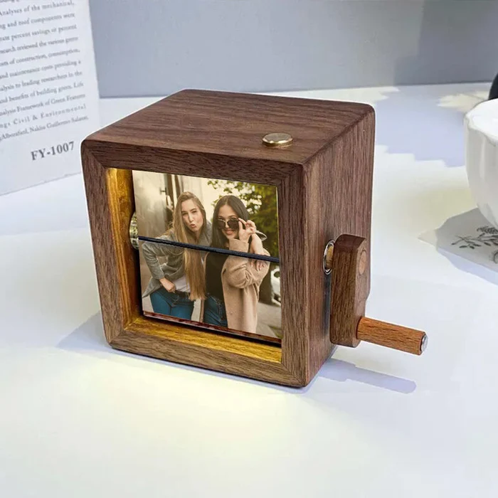 Hand Crank Flipbook Box Album Personalized and Unique Gift for Dad for Couples For Mom