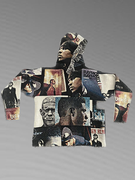 Custom Vintage Photo Usher Baby Tapestry Hoodie
