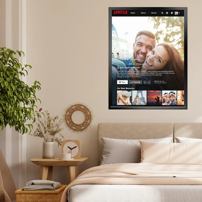 Custom Photo Couple Portrait Movie Frame