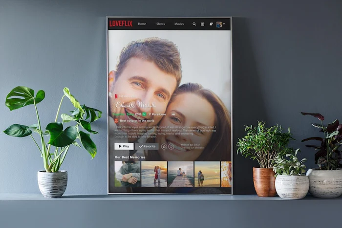 Custom Photo Couple Portrait Movie Frame