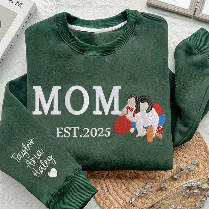 Custom Dad Sweatshirt Hoodie With Photo Embroidered Unique Father's Day Gift Ideas