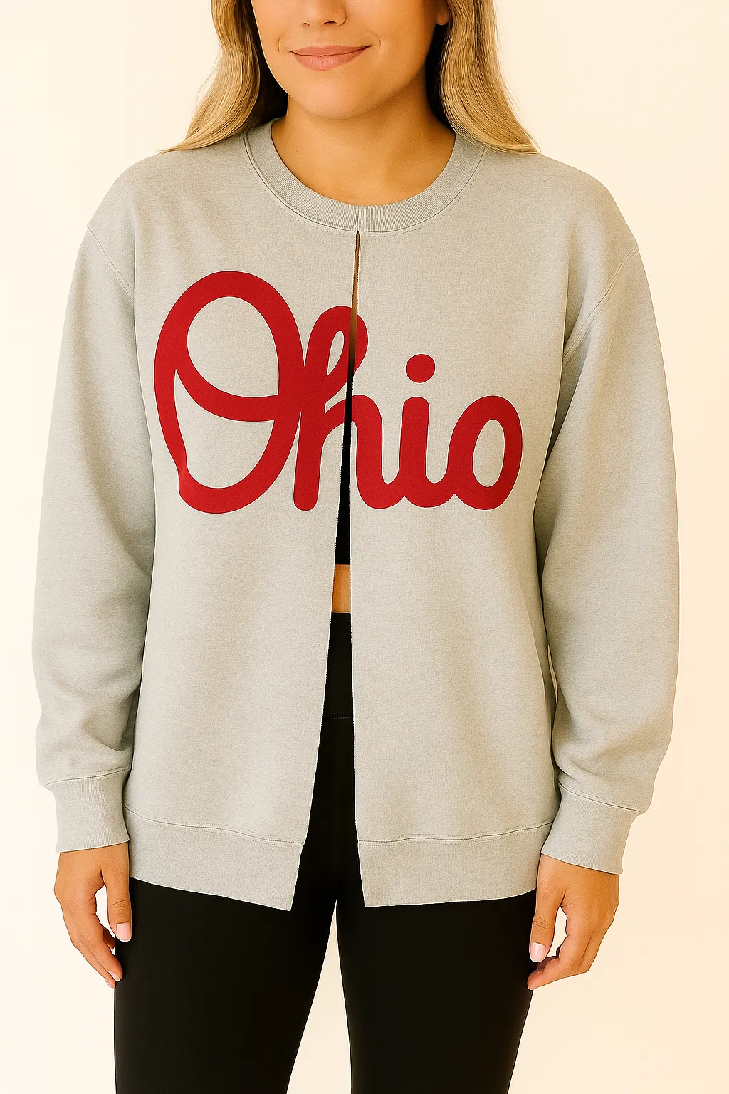 🏈📣 Game Day Split Print Sweatshirt | Customizable