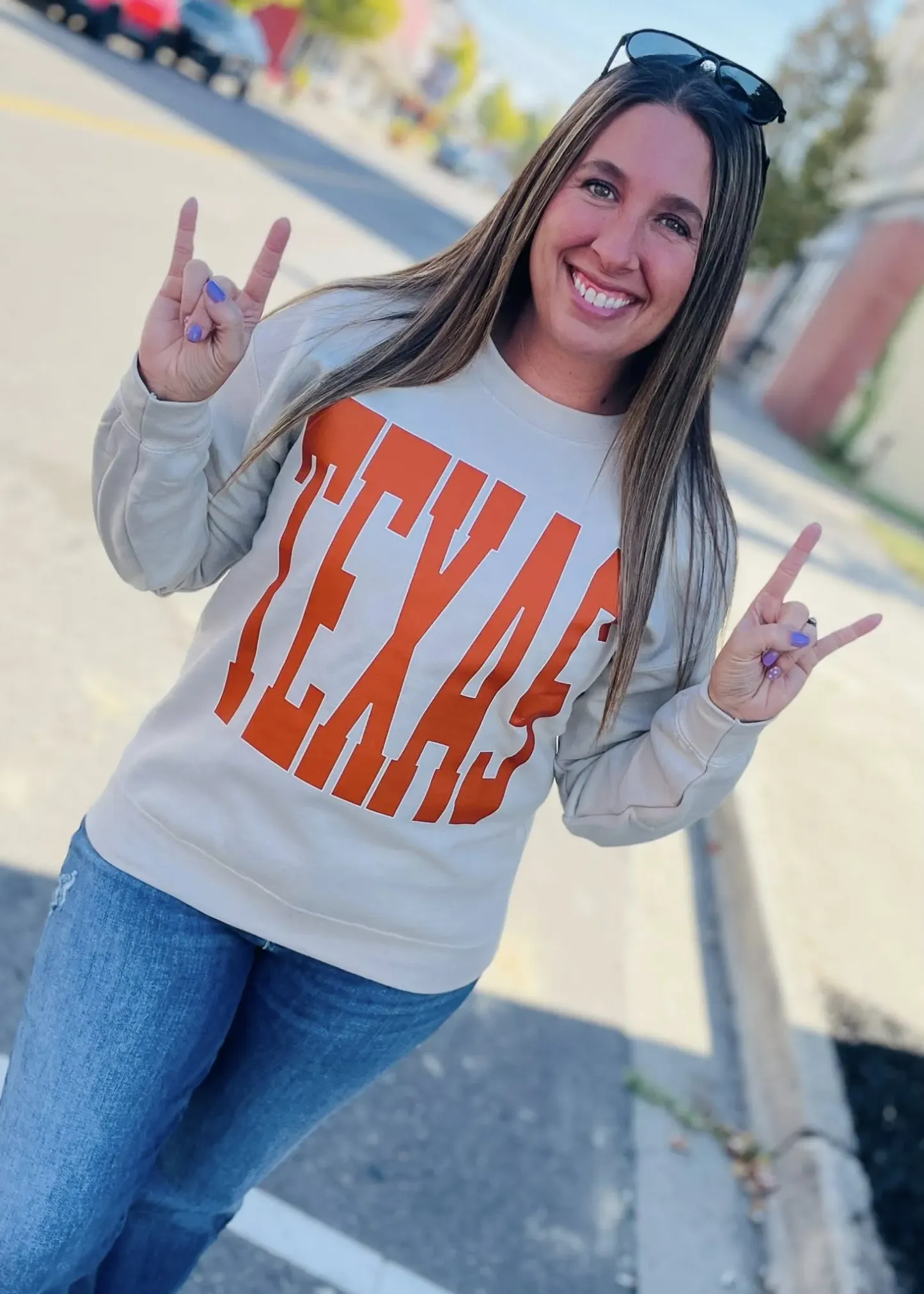 🏈📣 Game Day Split Print Sweatshirt | Customizable