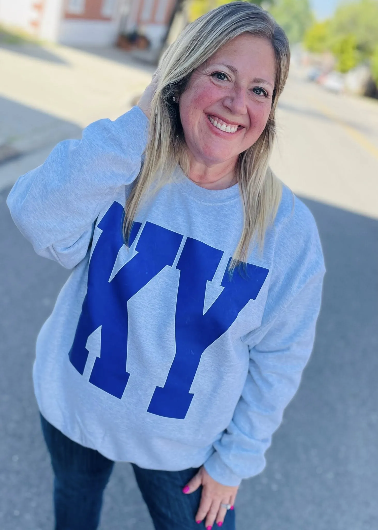 🏈📣 Game Day Split Print Sweatshirt | Customizable