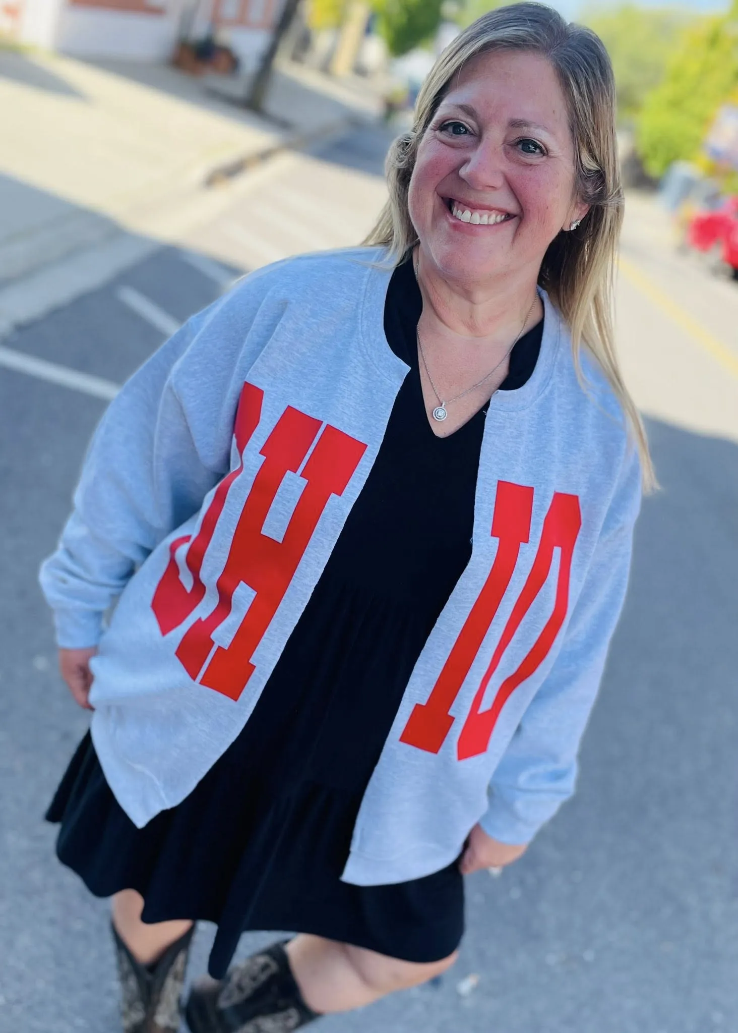 🏈📣 Game Day Split Print Sweatshirt | Customizable