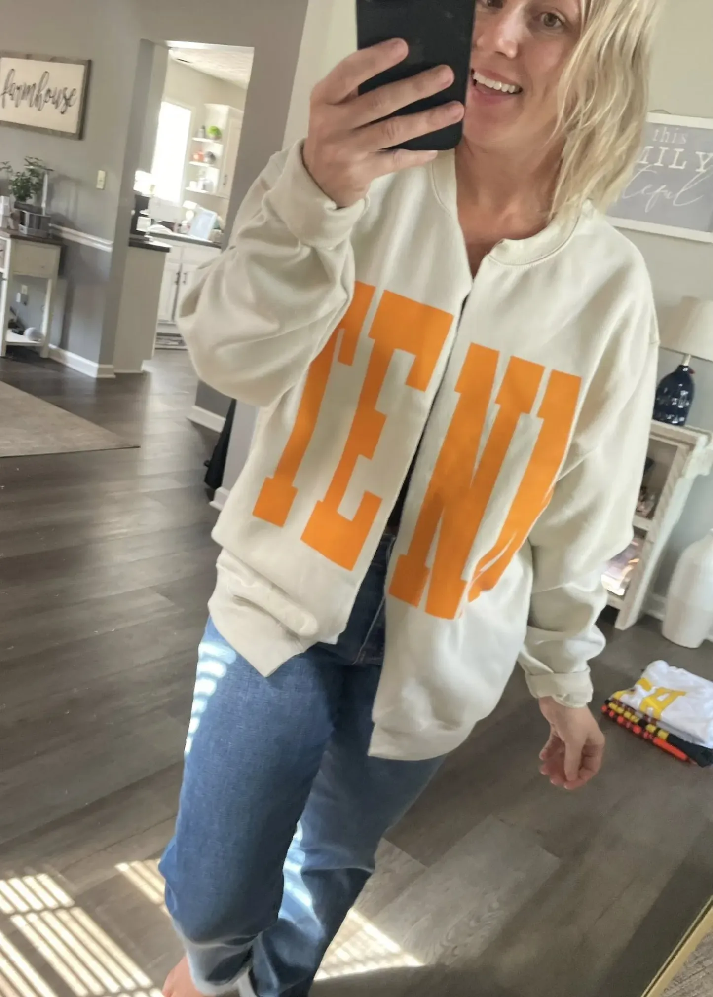 🏈📣 Game Day Split Print Sweatshirt | Customizable